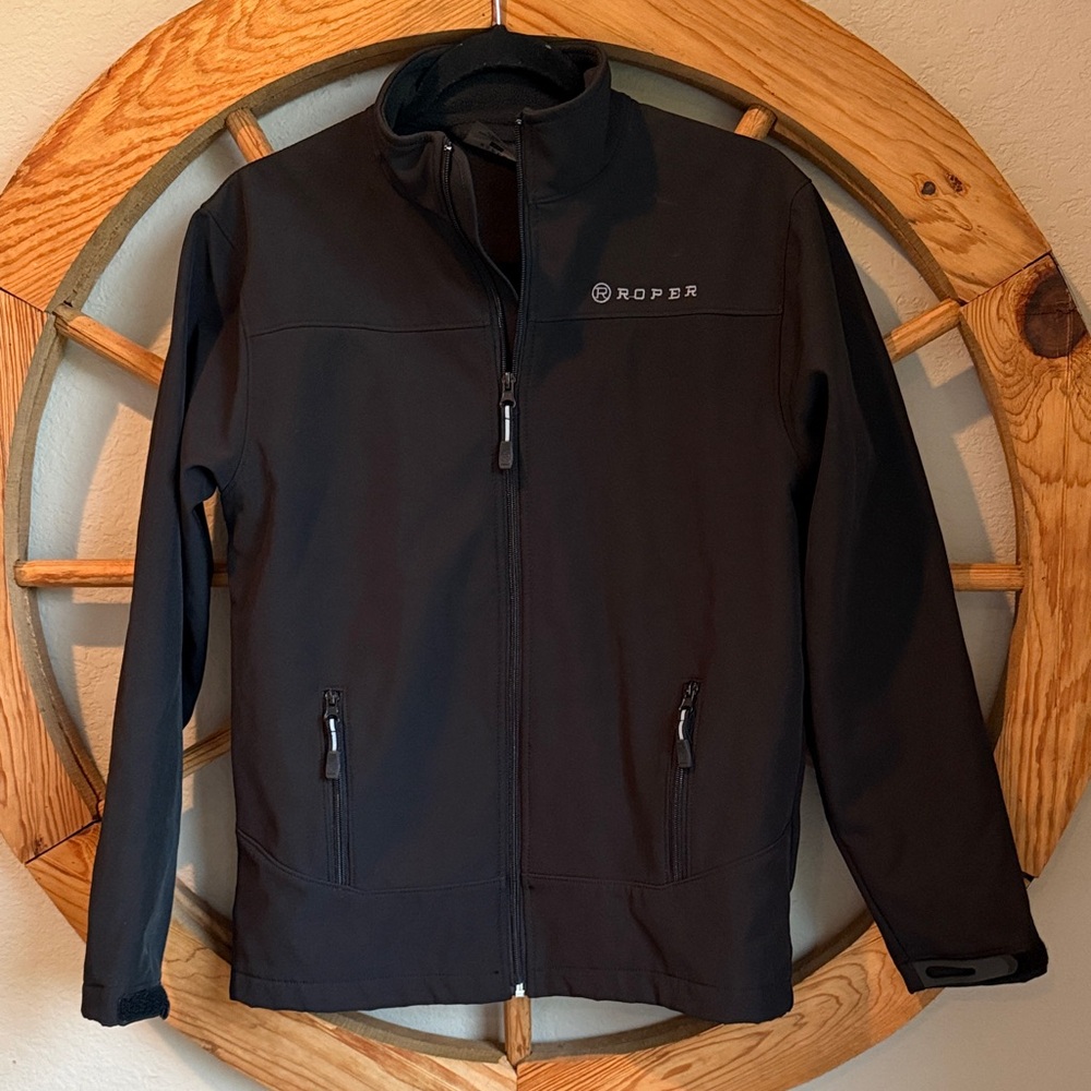 Roper Black Lightweight Jacket with Full Zip
